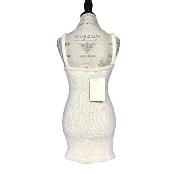 Sabo | Women | Xena Neutral Cream Soft Terry Minimal Mini Bodycon Dress | Sz XS - Picture 3 of 13